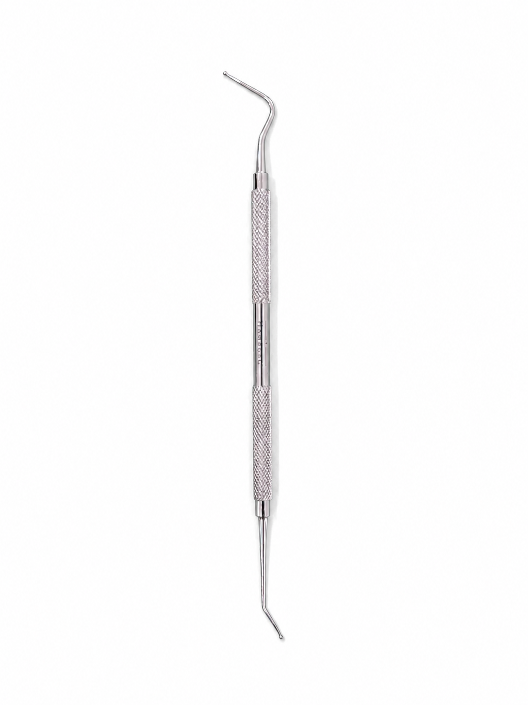 Hamburg Filling instrument one end curved ball - other end angled ball