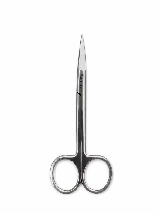 Hamburg Gum Scissors Gold Plated Iris Delicate Straight 11.5 cm