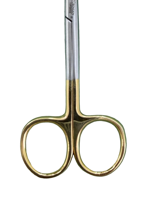 Tubingen Pro Gum Scissor Gold Plated iris Straight 11.5cm