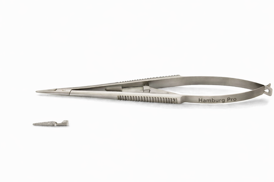 Hamburg Pro NEEDLE HOLDER Castroviejo Straight 14cm Tc