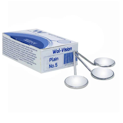Waldent Mouth Mirror Tops Plain No. 5 Pk/12 (K13/3)